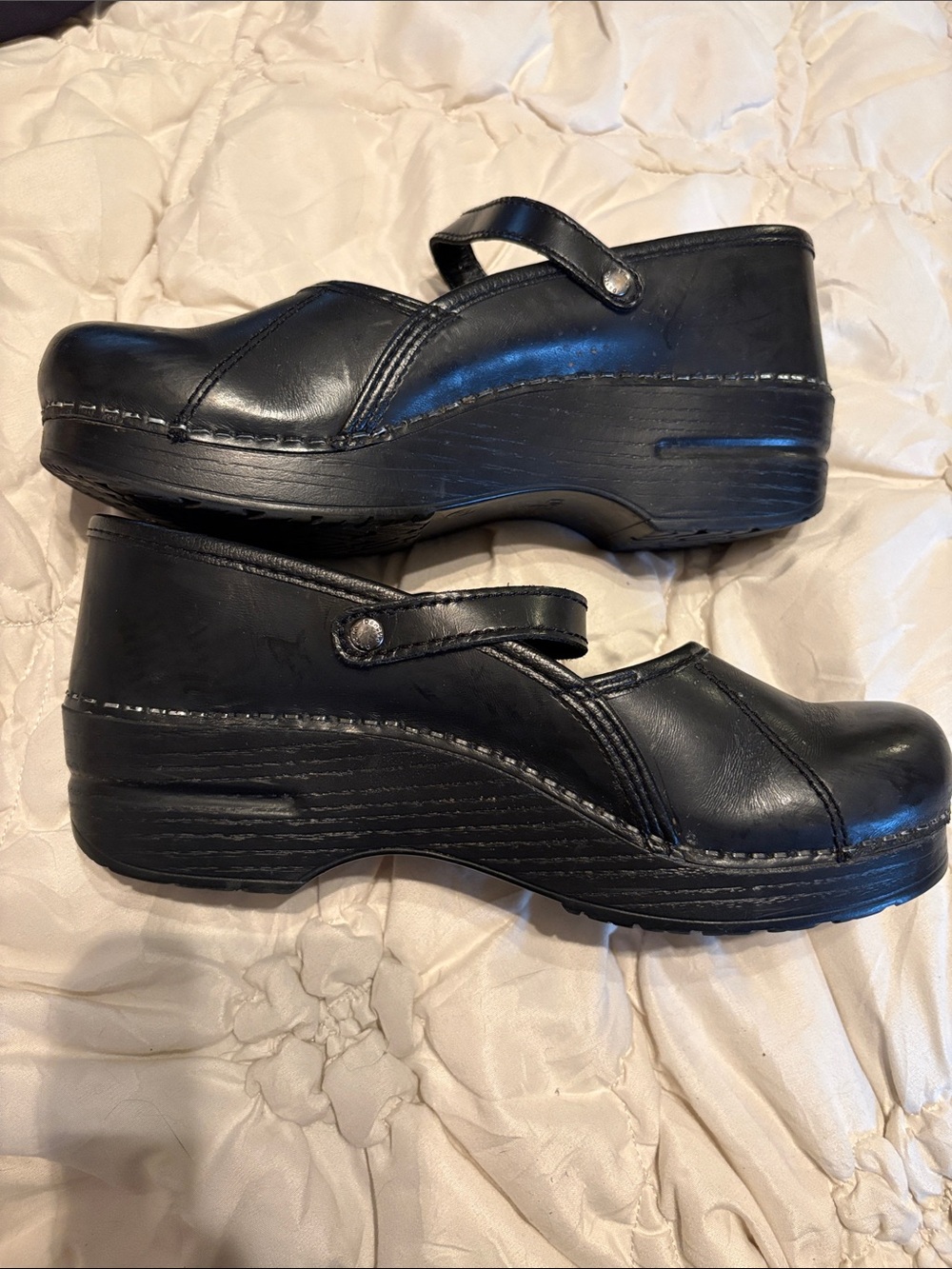 Dansko Black Women’s Mary Jane boho hippie 🌈 ☮️ clogs 39 - Picture 7 of 10